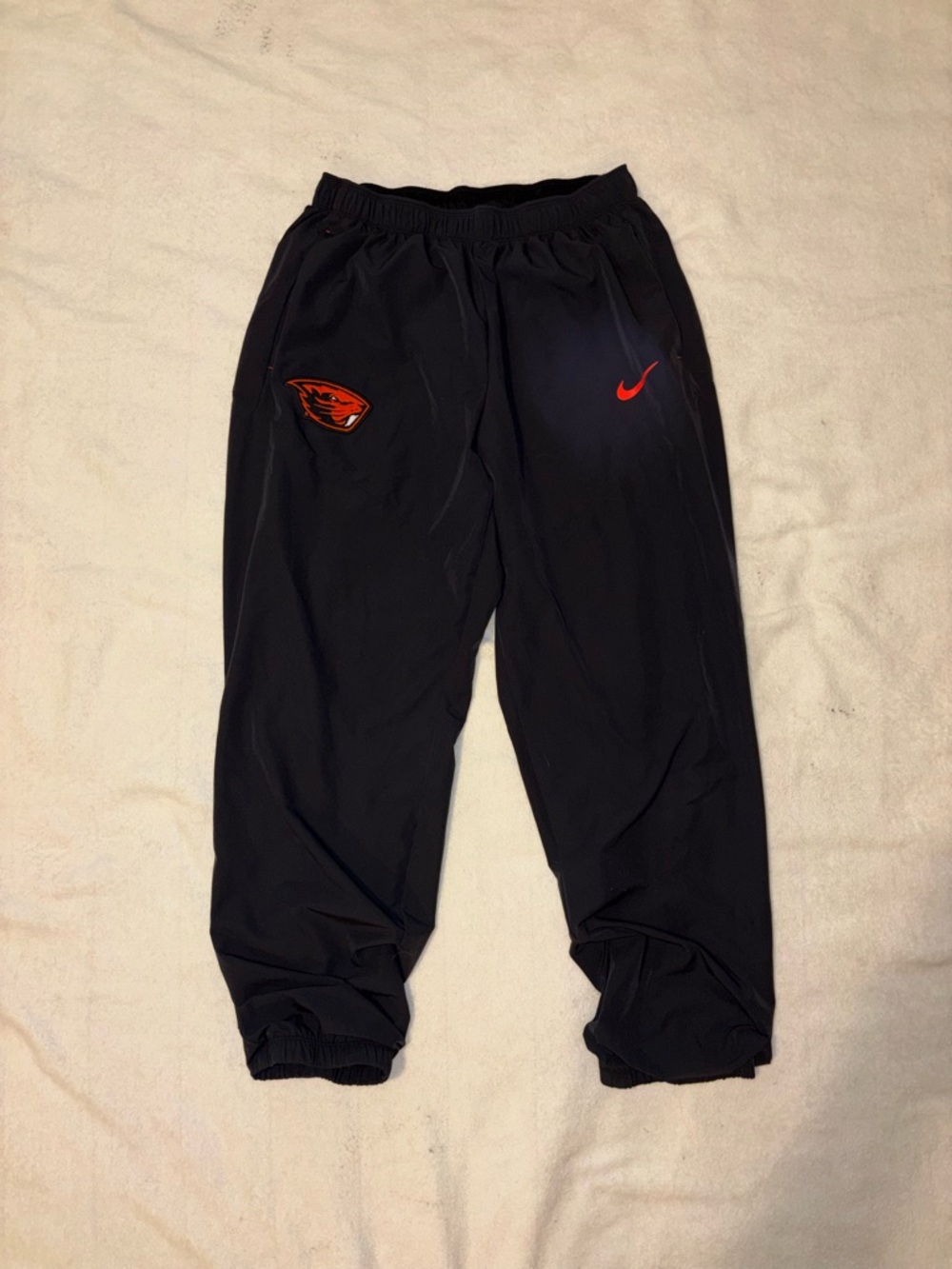 Nike Black Track Pants with Oregon State Beaver Patch